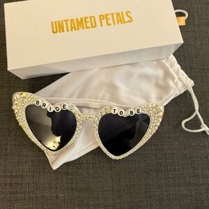 UNTAMED PETALS BY AMANDA JUDGE Heart-Shaped Bride To Be Sunglasses
